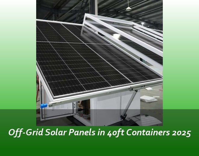 Off-Grid Solar Panels in 40ft Containers 2025